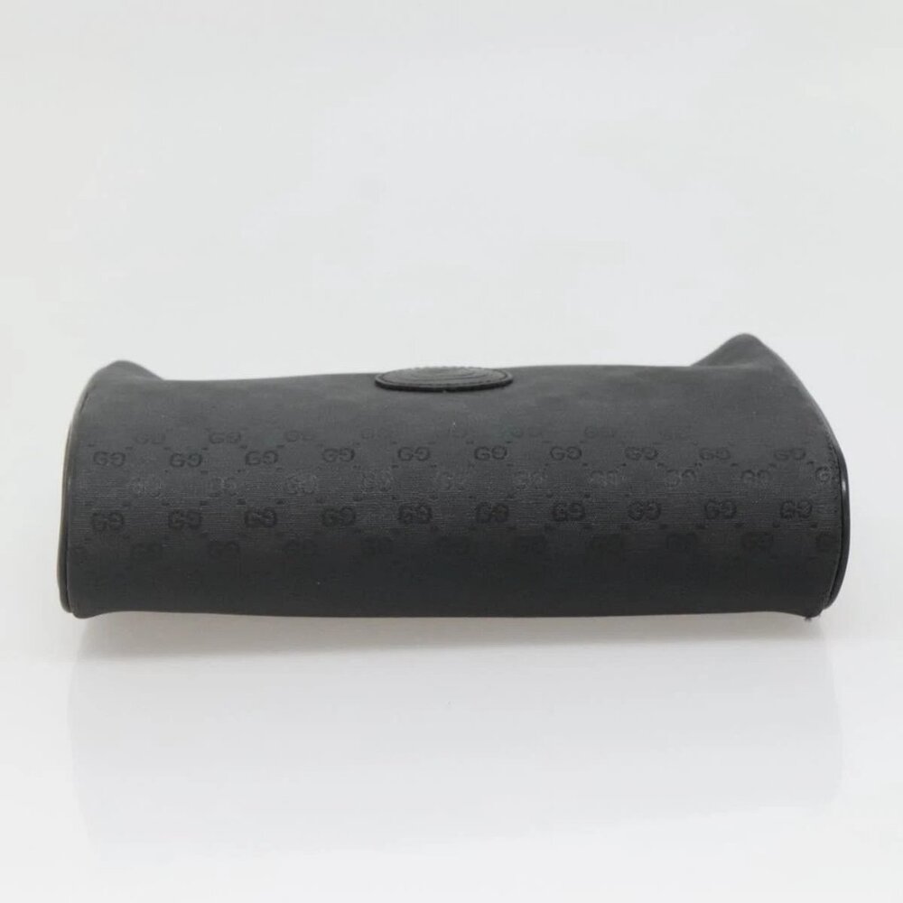 GUCCI Micro GG Supreme Pouch PVC Black Gold Auth 133307 - Picture 6 of 16